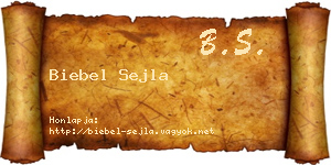 Biebel Sejla névjegykártya
