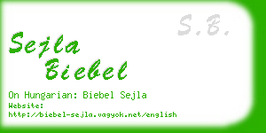 sejla biebel business card